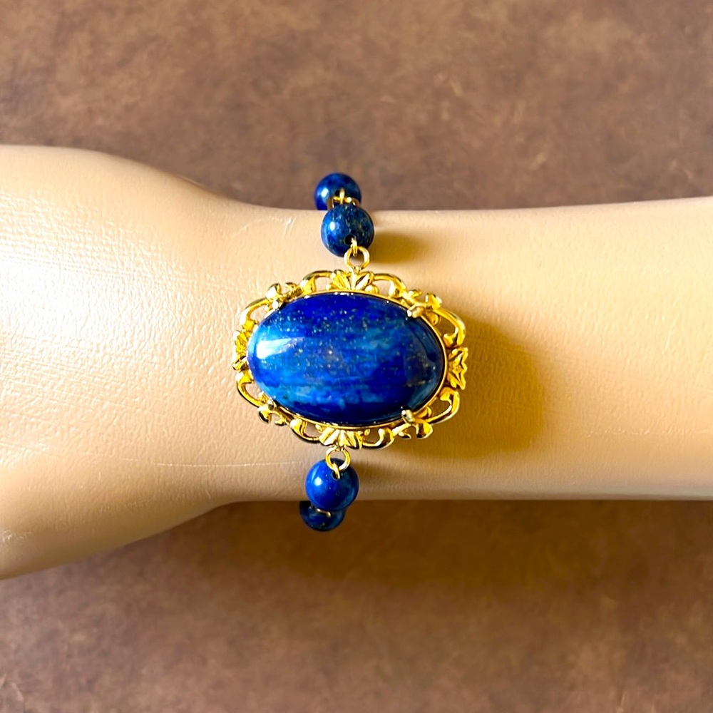 Lapis Lazuli Gold Bracelet